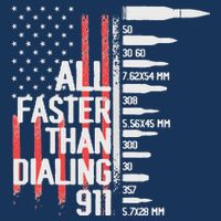 All Faster Than Dialing 911 American Flag Funny Gun Owner Infant Baby Jersey Bodysuit