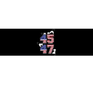 American Flag Trump 45 47 Cats Trump 2024 Bumper Sticker