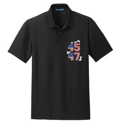 American Flag Trump 45 47 Cats Trump 2024 Dry Zone Grid Polo