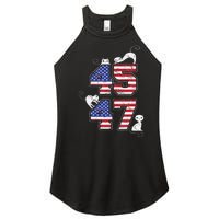 American Flag Trump 45 47 Cats Trump 2024 Women’s Perfect Tri Rocker Tank