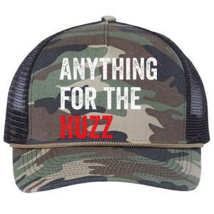 Anything For The Huzz Viral Funny Meme Brainrot Trendy Retro Rope Trucker Hat Cap