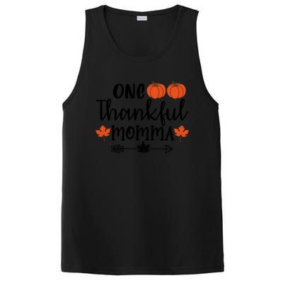 Autumn Fall Thanksgiving Graphic One Thankful Momma Meaningful Gift PosiCharge Competitor Tank