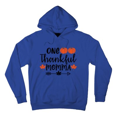 Autumn Fall Thanksgiving Graphic One Thankful Momma Meaningful Gift Hoodie