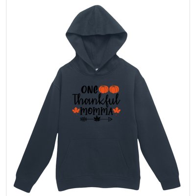 Autumn Fall Thanksgiving Graphic One Thankful Momma Meaningful Gift Urban Pullover Hoodie