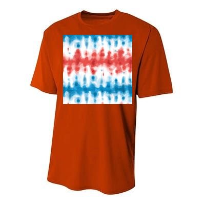 American Flag Tye Die Pattern Performance Sprint T-Shirt