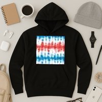 American Flag Tye Die Pattern Hoodie