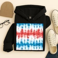 American Flag Tye Die Pattern Hoodie