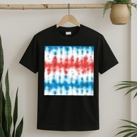 American Flag Tye Die Pattern T-Shirt