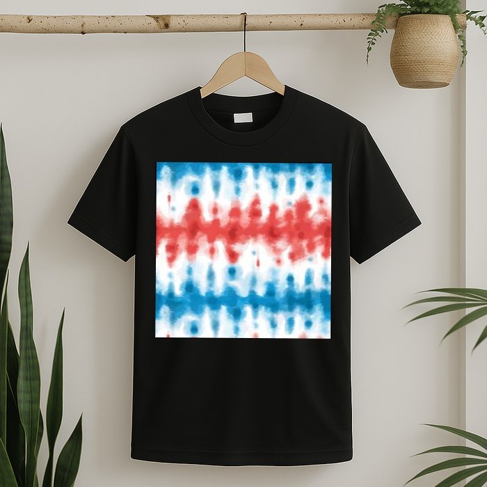American Flag Tye Die Pattern T-Shirt