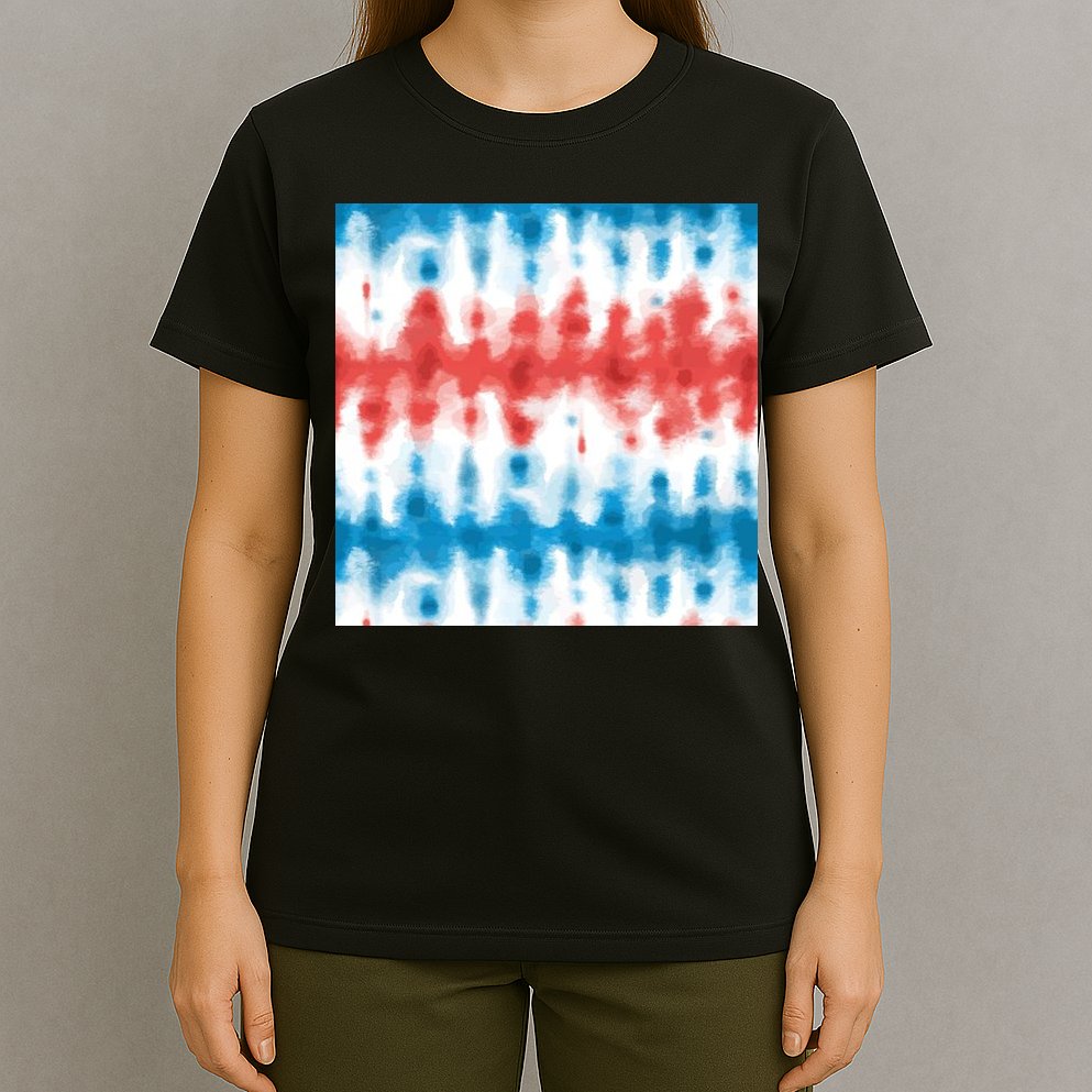 American Flag Tye Die Pattern T-Shirt