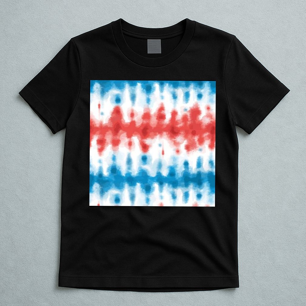 American Flag Tye Die Pattern T-Shirt