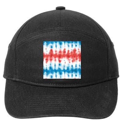 American Flag Tye Die Pattern 7-Panel Snapback Hat