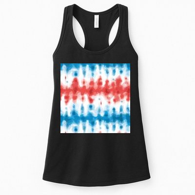American Flag Tye Die Pattern Womens Tank Top