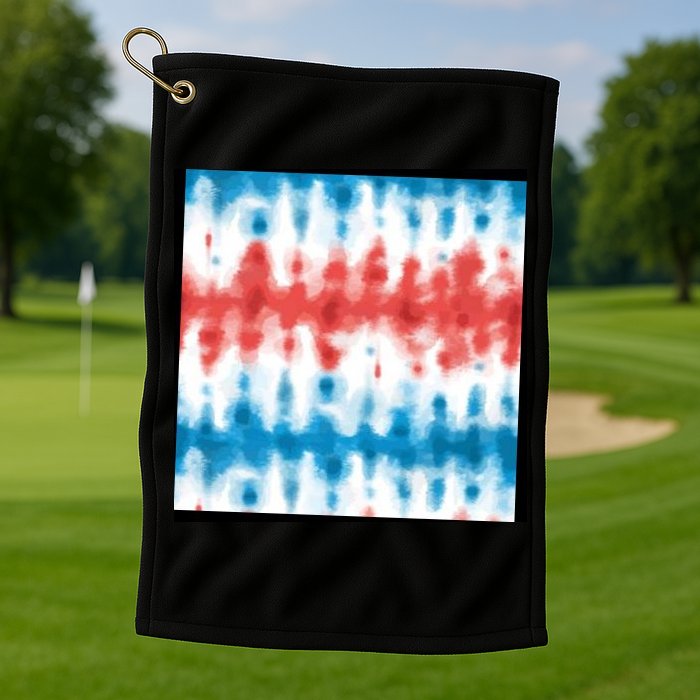 American Flag Tye Die Pattern Golf Towel