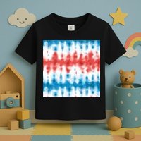 American Flag Tye Die Pattern Toddler T-Shirt