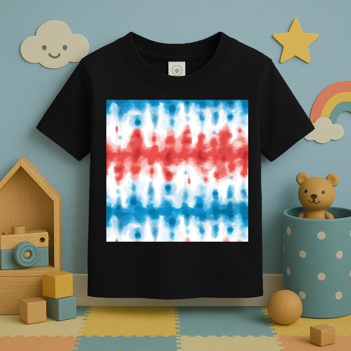 American Flag Tye Die Pattern Toddler T-Shirt