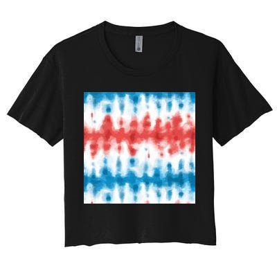 American Flag Tye Die Pattern Crop Top