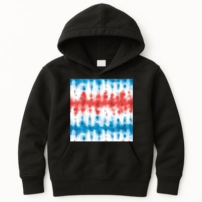 American Flag Tye Die Pattern Kids Hoodie