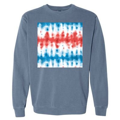 American Flag Tye Die Pattern Garment-Dyed Sweatshirt