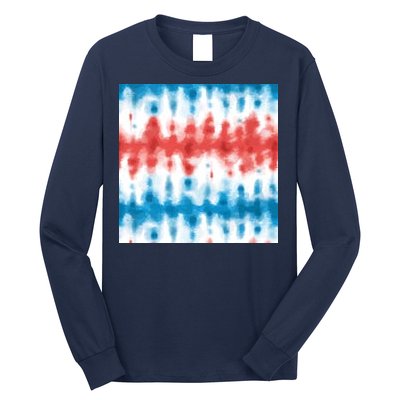 American Flag Tye Die Pattern Long Sleeve Shirt