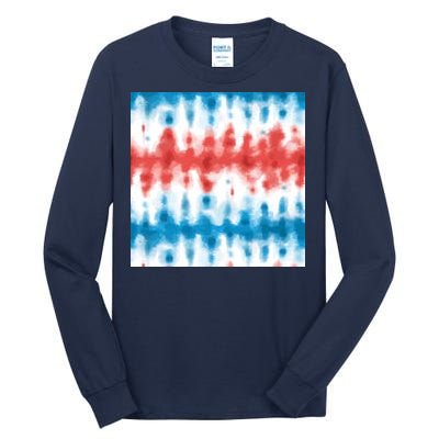 American Flag Tye Die Pattern Tall Long Sleeve T-Shirt