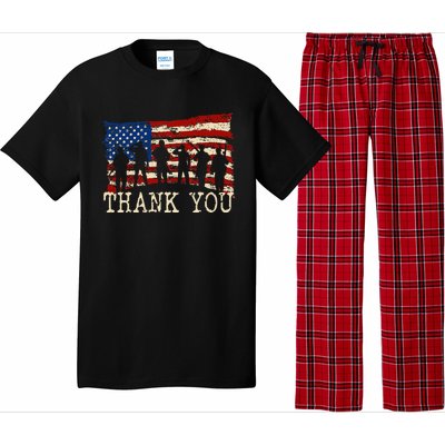 American Flag Thank You Veterans Proud Veteran Pajama Set