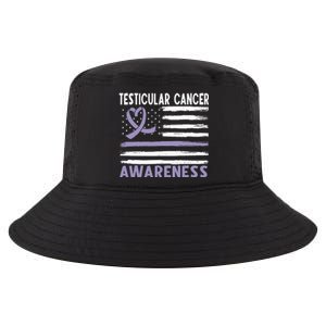 American Flag Testicular Cancer Awareness Cool Comfort Performance Bucket Hat