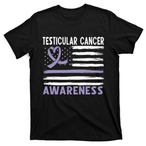 American Flag Testicular Cancer Awareness T-Shirt