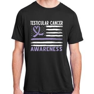 American Flag Testicular Cancer Awareness Adult ChromaSoft Performance T-Shirt