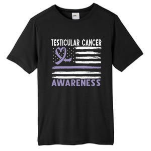 American Flag Testicular Cancer Awareness Tall Fusion ChromaSoft Performance T-Shirt