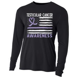 American Flag Testicular Cancer Awareness Cooling Performance Long Sleeve Crew