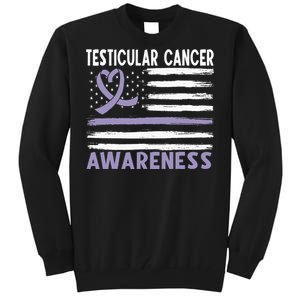 American Flag Testicular Cancer Awareness Tall Sweatshirt