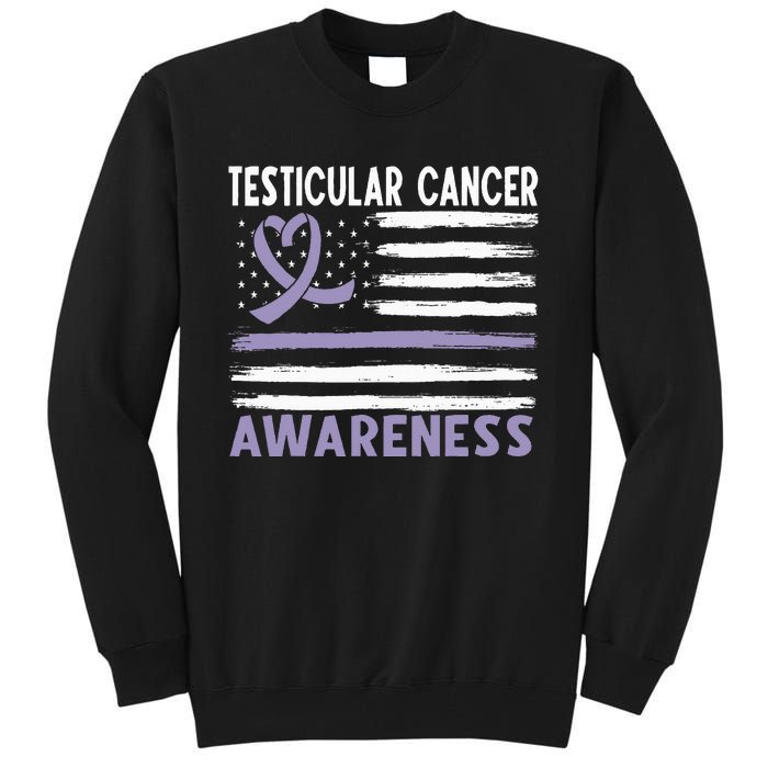 American Flag Testicular Cancer Awareness Tall Sweatshirt