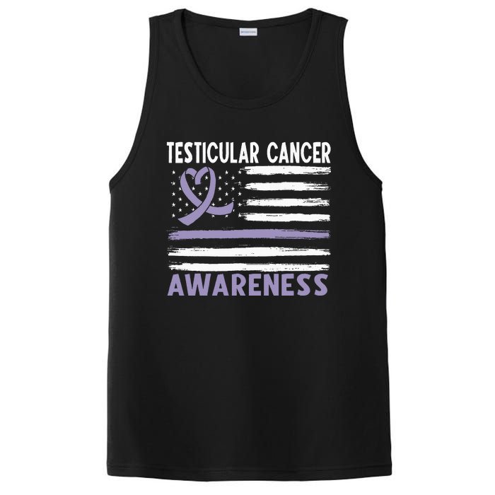 American Flag Testicular Cancer Awareness PosiCharge Competitor Tank