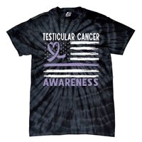 American Flag Testicular Cancer Awareness Tie-Dye T-Shirt