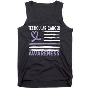 American Flag Testicular Cancer Awareness Tank Top