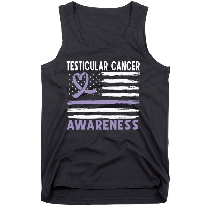 American Flag Testicular Cancer Awareness Tank Top