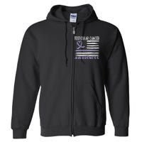 American Flag Testicular Cancer Awareness Full Zip Hoodie