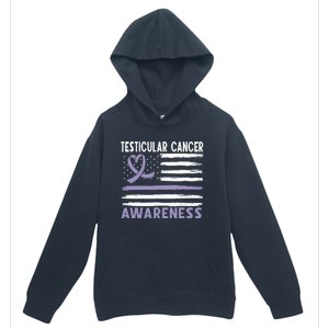 American Flag Testicular Cancer Awareness Urban Pullover Hoodie