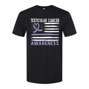 American Flag Testicular Cancer Awareness Softstyle CVC T-Shirt