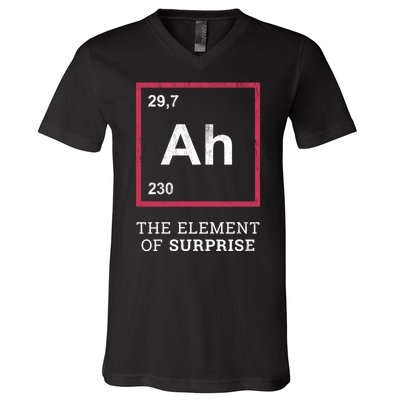 Ah Funny The Element Of Surprise V-Neck T-Shirt