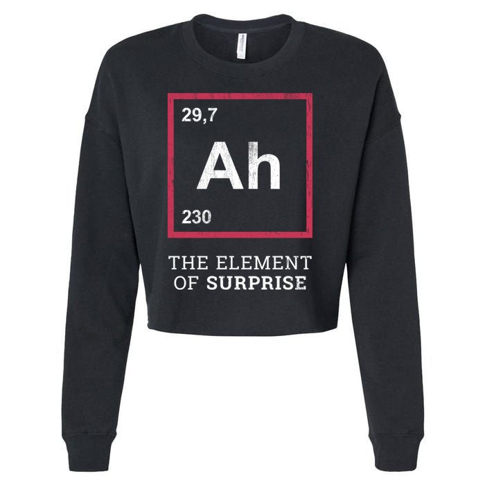Ah Funny The Element Of Surprise Cropped Pullover Crew