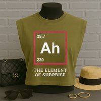 Ah Funny The Element Of Surprise Garment-Dyed Women's Muscle Tee