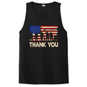 American Flag Thank You Veterans Memorial Day PosiCharge Competitor Tank