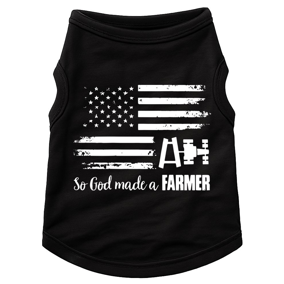American Flag Tractor So God Made A Farmer T Doggie Tank