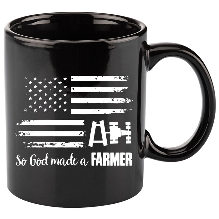American Flag Tractor So God Made A Farmer T 11oz C Handle Ceramic Mug