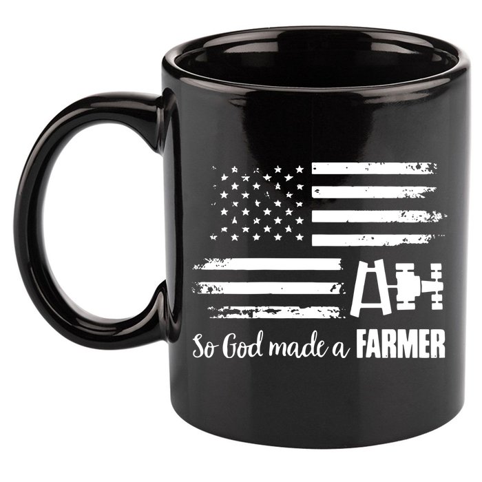 American Flag Tractor So God Made A Farmer T 11oz C Handle Ceramic Mug