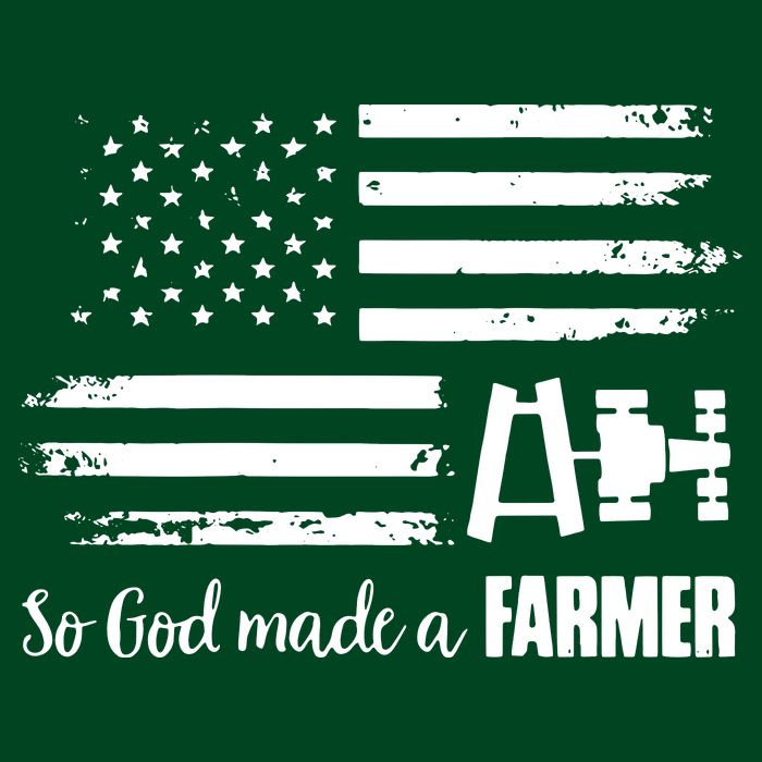 American Flag Tractor So God Made A Farmer T Cooling Performance Crew T-Shirt