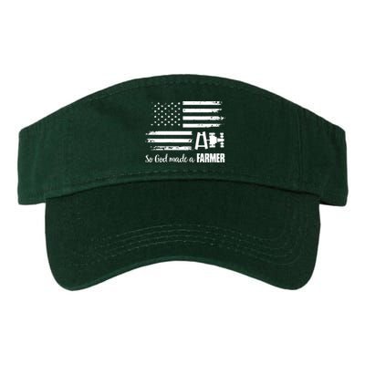American Flag Tractor So God Made A Farmer T Visor