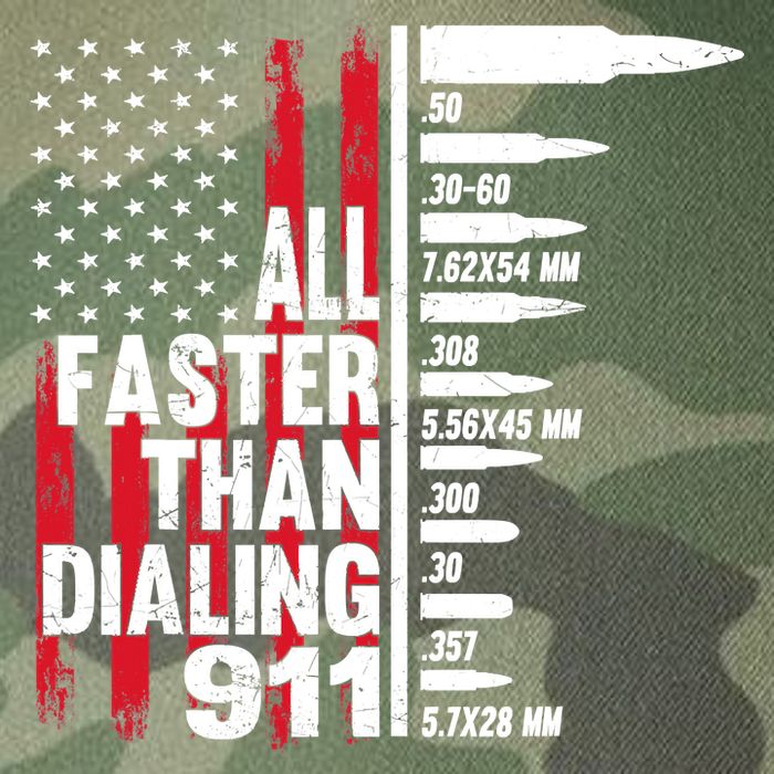 All Faster Than Dialing 911 American Flag Gun Lover Legacy Tie Dye Trucker Hat